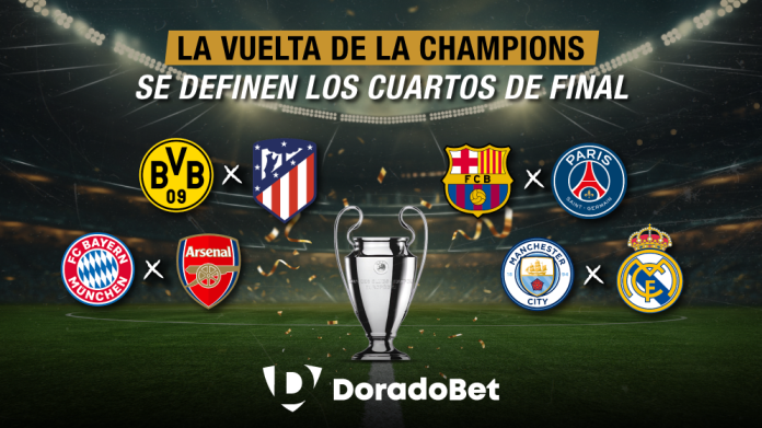 Cuartos de final de la Champions: Manchester City vs Real Madrid, Barcelona vs PSG, Bayern vs Arsenal y Dortmund vs Atlético de Madrid