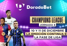 Sexta fecha Champions League: mejores partidos y cuotas destacadas para apuestas de fútbol en DoradoBet Costa Rica.