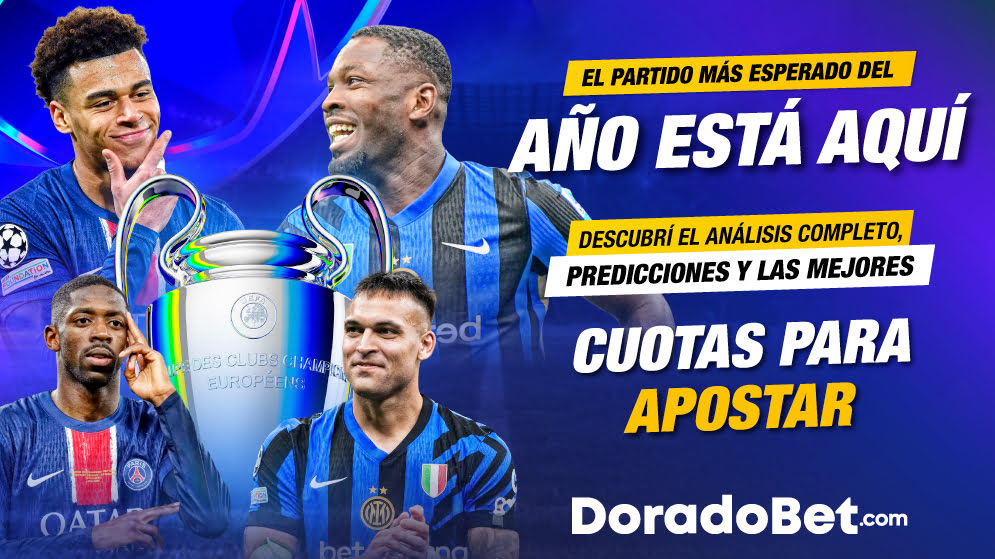 ¡Apuesta en la UEFA Champions League Final 2025 PSG vs Inter con Doradobet Costa Rica! Mejores cuotas y pronósticos para la gran final en el Allianz Arena