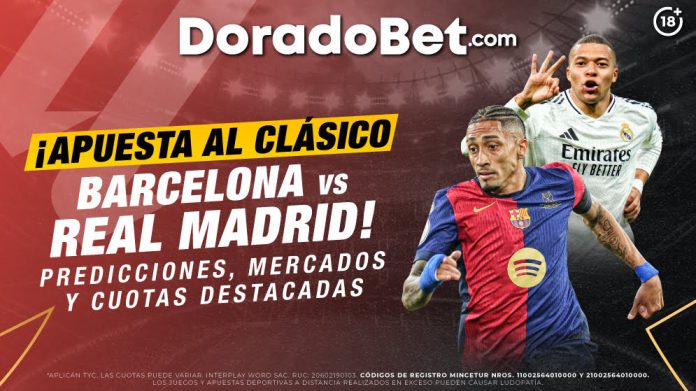 Apuesta en el Clásico Barcelona vs Real Madrid con DoradoBet y vive la emoción de cada jugada en tiempo real. ¡No te pierdas la oportunidad de ganar!