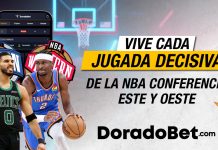 Los mejores equipos de conferencia este y oeste se enfrentan para pasar a las finales de conferencia NBA, haz tus apuestas nba y gana en Doradobet casa de apuestas guatemala