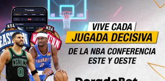 Los mejores equipos de conferencia este y oeste se enfrentan para pasar a las finales de conferencia NBA, haz tus apuestas nba y gana en Doradobet casa de apuestas guatemala