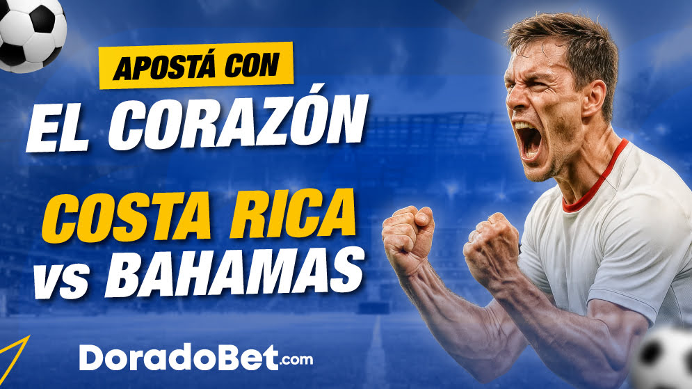 Apuesta en DoradoBet al partido Costa Rica vs Bahamas por las eliminatorias al Mundial 2026. ¡No te lo pierdas!