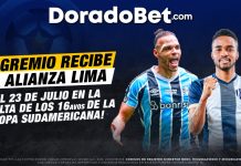 Apuestas con los mejores mercados y cuotas del partido Gremio vs Alianza Lima por la Copa Sudamericana. ¡Apuesta ahora en Doradobet!