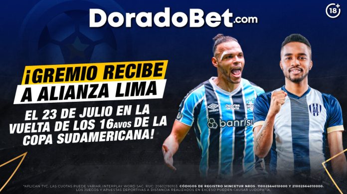 Apuestas con los mejores mercados y cuotas del partido Gremio vs Alianza Lima por la Copa Sudamericana. ¡Apuesta ahora en Doradobet!