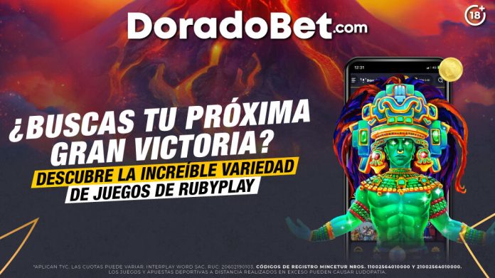Conoce los juegos de RubyPlay en DoradoBet Perú. Disfruta de las mejores tragamonedas como Mayan Cache y Volcano Rising. ¡Gira ahora y gana grandes premios!