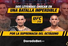 apuestas de UFC 318 entre Max Holloway y Dustin Poirer con las mejores cuotas en Doradobet. ¡Registrate ya!