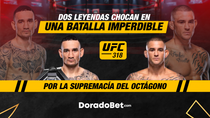 apuestas de UFC 318 entre Max Holloway y Dustin Poirer con las mejores cuotas en Doradobet. ¡Registrate ya!