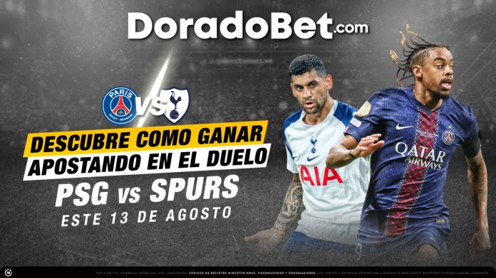 Apuestas en Doradobet de la Final de la Supercopa de Europa entre PSG y Tottenham con las mejores cuotas y mercados del país.
