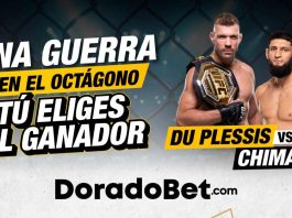 Dricus Du Plessis vs. Khamzat Chimaev en la pelea estelar de la UFC 319 en el United Center, Chicago, ideal para apuestas deportivas Guatemala en Doradobet.