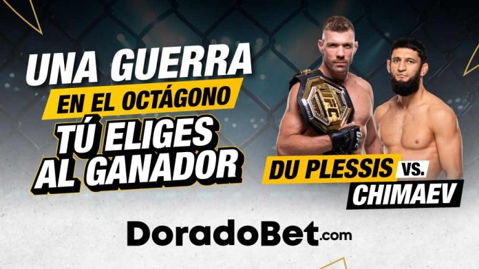 Dricus Du Plessis vs. Khamzat Chimaev en la pelea estelar de la UFC 319 en el United Center, Chicago, ideal para apuestas deportivas Guatemala en Doradobet.