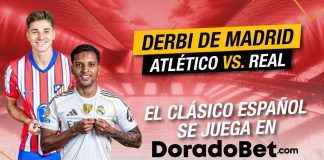 Apuestas y pronóstico del partido Atlético de Madrid vs Real Madrid en Doradobet con las mejores cuotas y mercados del país