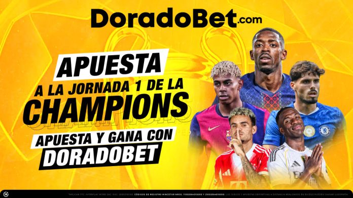 Apuestas y pronósticos de la primera fecha de la Champions League en Doradobet con los mejores mercados y cuotas del país. ¡Ingresa ya a Doradobet!