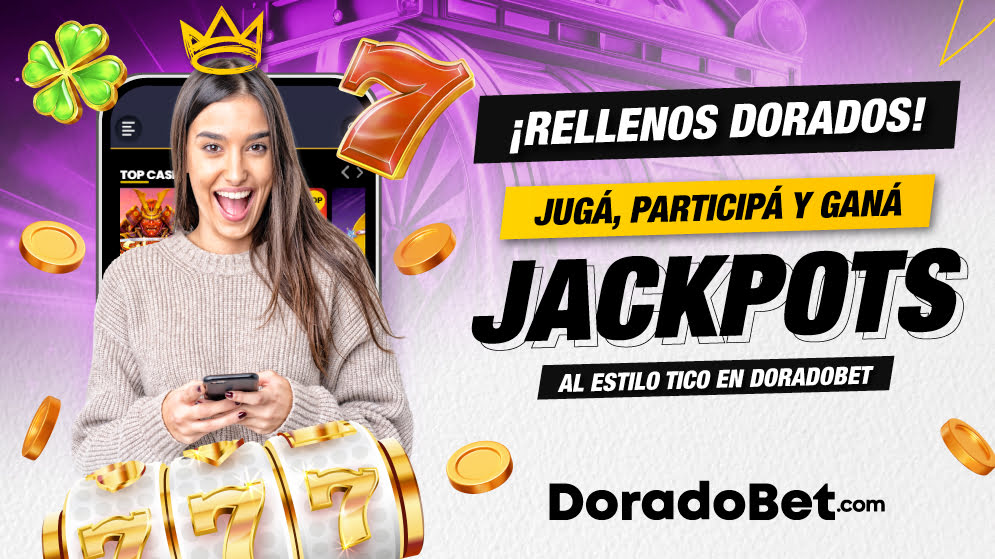 Jackpot Rellenos Dorados de DoradoBet, la mejor casa de apuestas en Costa Rica para apuestas en línea y casino slots.