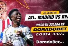 Apuestas del partido Atlético Madrid vs Real Madrid con las mejores cuotas y mercados de Costa Rica en Doradobet. ¡Registrate ya!