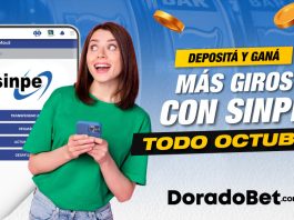 Giros por Sinpe móvil en Doradobet, recarga y recibe 50 giros gratis para el slot Super 7s. ¡Registrate ya!