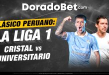 Apuestas del partido Cristal vs Universitario por la Liga 1 con las mejores cuotas y mercados del país en Doradobet ¡Registrate ya!