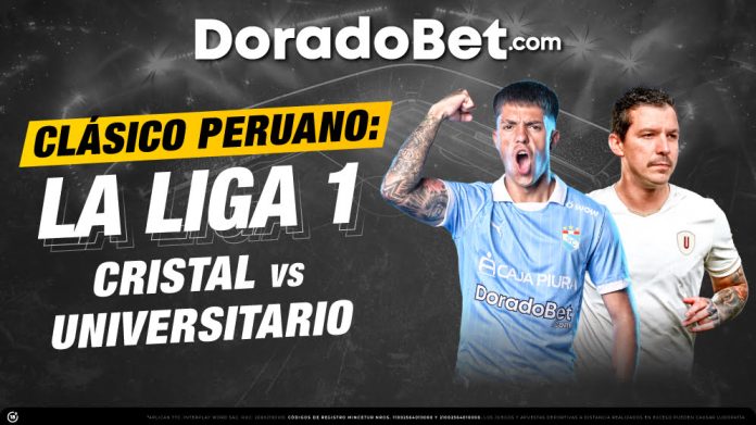 Apuestas del partido Cristal vs Universitario por la Liga 1 con las mejores cuotas y mercados del país en Doradobet ¡Registrate ya!