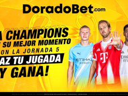 Partidos de la Champions League: emoción en la jornada 5 Partidos de la Champions League con los mejores mercados y pronósticos del país. ¡Registrate ya en Doradobet, y apuesta!