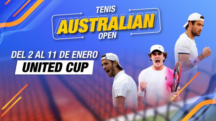 02-tenis Los jugadores de tenis destacados en la United Cup 2026 preparándose para el Australia Open 2026, ideales para apuestas de tenis Guatemala en Doradobet