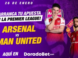 Arsenal vs Manchester United: clásico inglés Arsenal vs Manchester United por la jornada 23 de la premier league con diferentes cuotas y apuestas de fútbol Guatemala en Doradobet