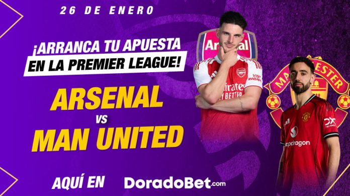 Arsenal vs Manchester United por la jornada 23 de la premier league con diferentes cuotas y apuestas de fútbol Guatemala en Doradobet
