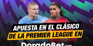 Manchester United vs Manchester City derbi Premier League con análisis de pronósticos fútbol Ecuador y cuotas en Doradobet
