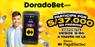 Sorteo Doradobet Perú: los bravos del depósito. Promoción del Sorteo Doradobet Perú 2026 “Los Bravos del Depósito” con premios automáticos de freebets, giros gratis y saldos de retiro y recarga para usuarios que depositen desde S/80 vía PagoEfectivo.