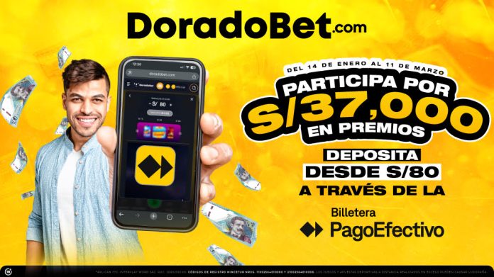 Sorteo-por-depósito-PagoEfectivo Promoción del Sorteo Doradobet Perú 2026 “Los Bravos del Depósito” con premios automáticos de freebets, giros gratis y saldos de retiro y recarga para usuarios que depositen desde S/80 vía PagoEfectivo.
