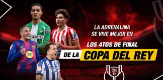 Partidos de los cuartos de final Copa del Rey en febrero