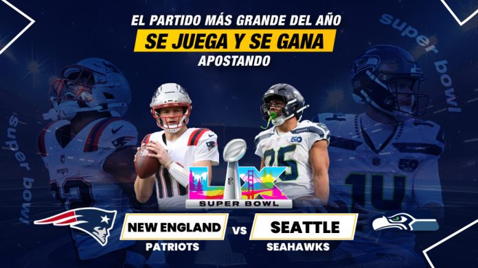 8-super-Bowl Seattle Seahawks vs New England Patriots Super Bowl LX 2026 apuestas NFL Doradobet Guatemala. No te lo puedes perder.