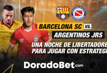 Barcelona SC vs Argentinos Juniors en el Estadio Monumental por la Copa Libertadores 2026.