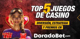 Este es el Top 5 de juegos de casino en DoradoBet Top de juegos casino en DoradoBet con Aviator, tragamonedas y opciones de casino en vivo.