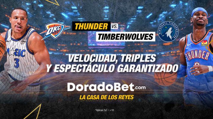 Partido Thunder vs Timberwolves de la NBA entre Oklahoma City Thunder y Minnesota Timberwolves en el Paycom Center.