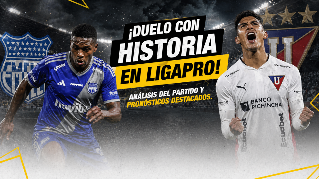 Partidazo en la Liga Pro entre LDU de Quito vs Emelec. Descubre el análisis detallado para tus pronósticos deportivos y apuesta informado en DoradoBet.