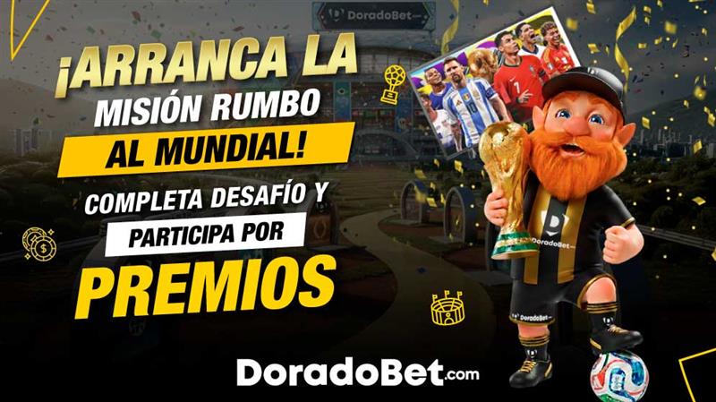 Misiones mundialistas 2026 en DoradoBet Costa Rica con premios de viajes al Mundial 2026