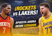 Rockets vs Lakers hoy en la primera ronda de playoffs NBA. Descubre los mejores pronósticos en DoradoBet Ecuador y apuesta ahora.