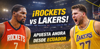 Rockets vs Lakers hoy en la primera ronda de playoffs NBA. Descubre los mejores pronósticos en DoradoBet Ecuador y apuesta ahora.
