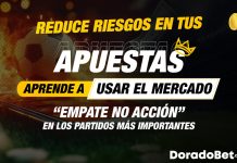 Reduce riesgos en tus apuestas. Aprende a usar el mercado “Empate No Acción” en los partidos más importantes.