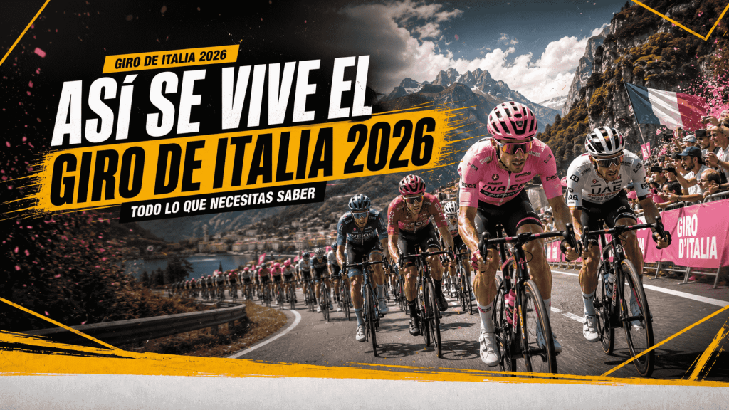 Ciclistas compitiendo por la Maglia Rosa en el Giro de Italia 2026.