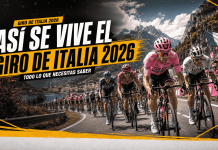 Ciclistas compitiendo por la Maglia Rosa en el Giro de Italia 2026.