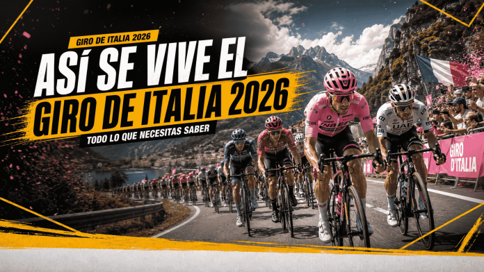 Ciclistas compitiendo por la Maglia Rosa en el Giro de Italia 2026.