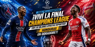 Final Champions League entre PSG y Arsenal con pronósticos y apuestas deportivas Honduras en DoradoBet.