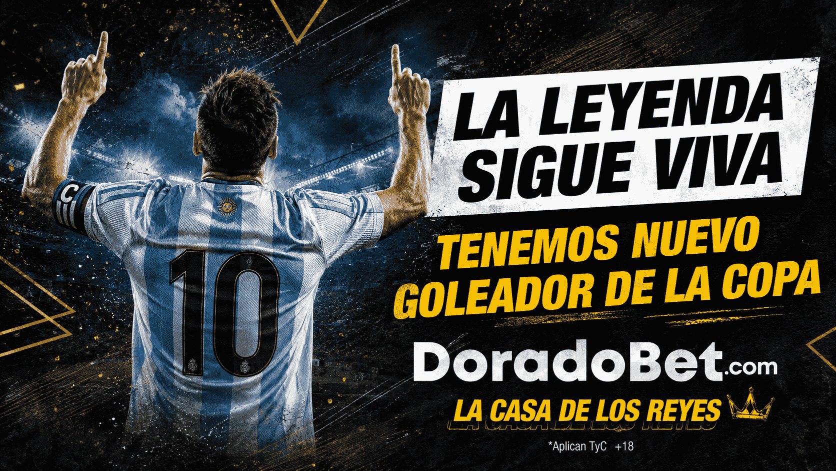 Artículo sobre Messi, sus 18 goles en la máxima competición de selecciones y su lucha por ser máximo goleador de esta edición.