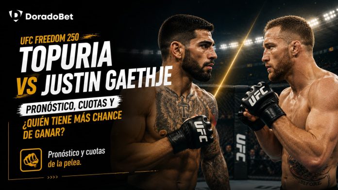 UFC Freedom 250 Topuria vs Justin Garthje: pronóstico, cuotas y quién tiene más chance de ganar. Pronóstico y cuotas de la pelea