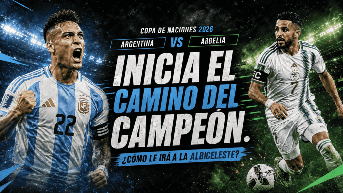 Selección Argentina en el debut del Grupo J del torneo internacional de selecciones 2026 ante Argelia, el 16 de junio en el Arrowhead Stadium de Kansas City. Análisis de pronóstico, cuotas y mercados de apuestas disponibles en DoradoBet para apostadores de Ecuador.
