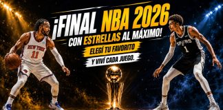 Final NBA 2026 entre San Antonio Spurs y New York Knicks con calendario NBA 2026, apuestas de baloncesto y apuestas en vivo para Honduras.