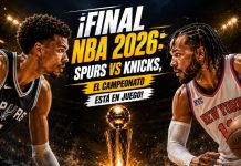 Final NBA 2026 entre San Antonio Spurs y New York Knicks con análisis de apuestas NBA, estadísticas, calendario y pronósticos deportivos en DoradoBet El Salvador.