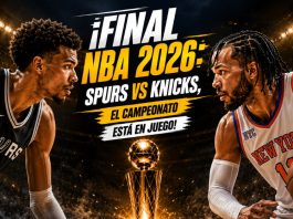 Final NBA 2026 entre San Antonio Spurs y New York Knicks con análisis de apuestas NBA, estadísticas, calendario y pronósticos deportivos en DoradoBet El Salvador.