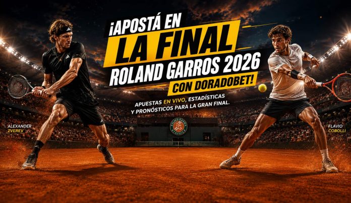 Final Roland Garros 2026 entre Alexander Zverev y Flavio Cobolli con estadísticas y apuestas deportivas El Salvador